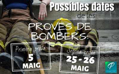 Previsió de dates per a la realització de les proves de Bomber de la GenCat