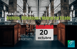 plazas auxiliar archivos bibliotecas museos