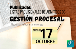 fecha examen gestión procesal