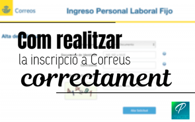 Ajuda per a realitzar la inscripció a Correus