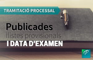 llista d'admesos tramitació processal