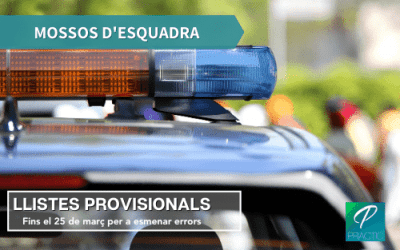 Ja pots consultar les llistes provisionals de Mossos d’Esquadra